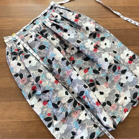 Frances Valentine | Womens Barbara Midi Skirt Poppy Party Silver Floral Elevated - Picture 7 of 10